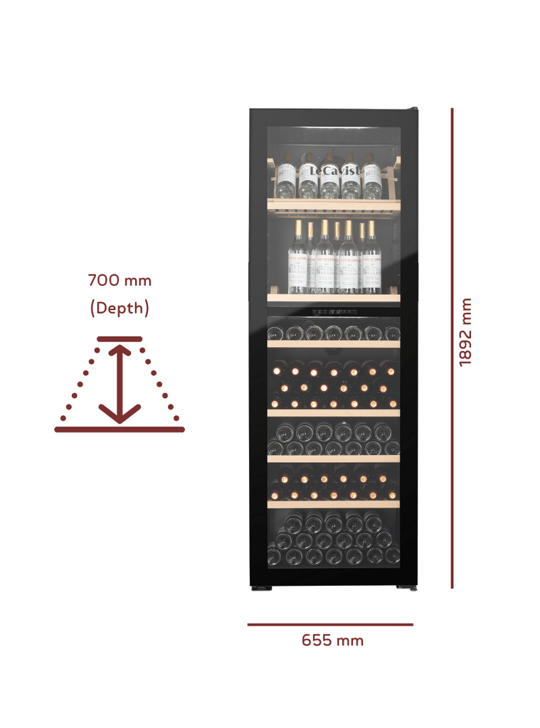 LECAVIST 268 Bottle Wine Cabinet Dual Zone LJ268VN2Z - Built - In - Lecavist AU