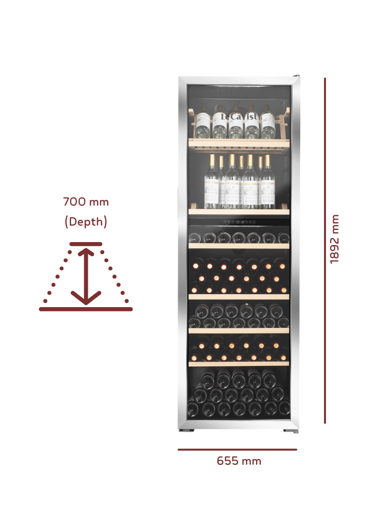 LECAVIST 268 Bottle Wine Cabinet Dual Zone LJ268VX2Z - Built - In - Lecavist AU