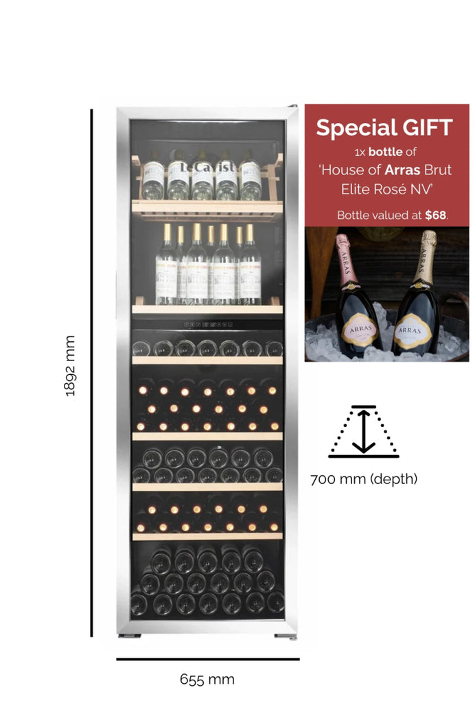 LECAVIST 268 Bottle Wine Cabinet Dual Zone LJ268VX2Z - Built - In - Lecavist