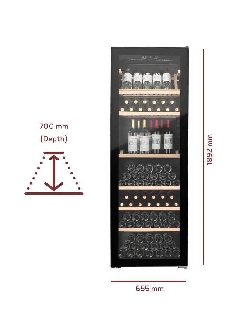 LECAVIST 294 Bottle Wine Cabinet Single Zone LJ294VN - Freestanding - Lecavist AU