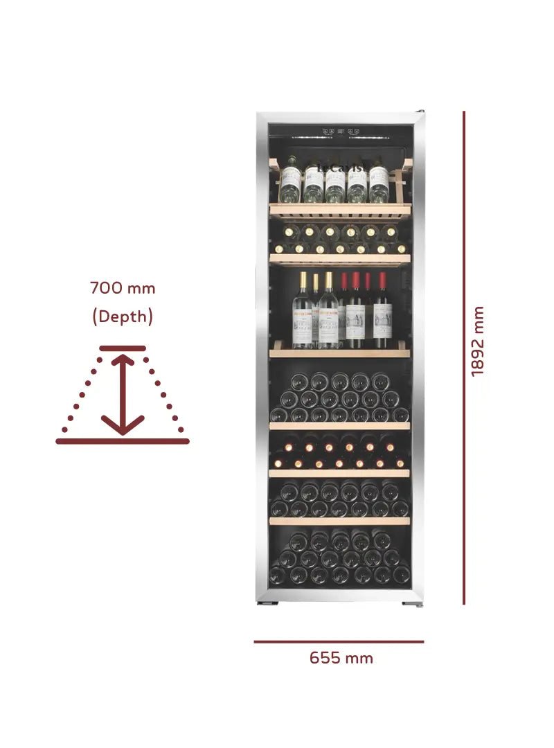 LECAVIST 294 Bottle Wine Cabinet Single Zone LJ294VX - Freestanding - Lecavist AU