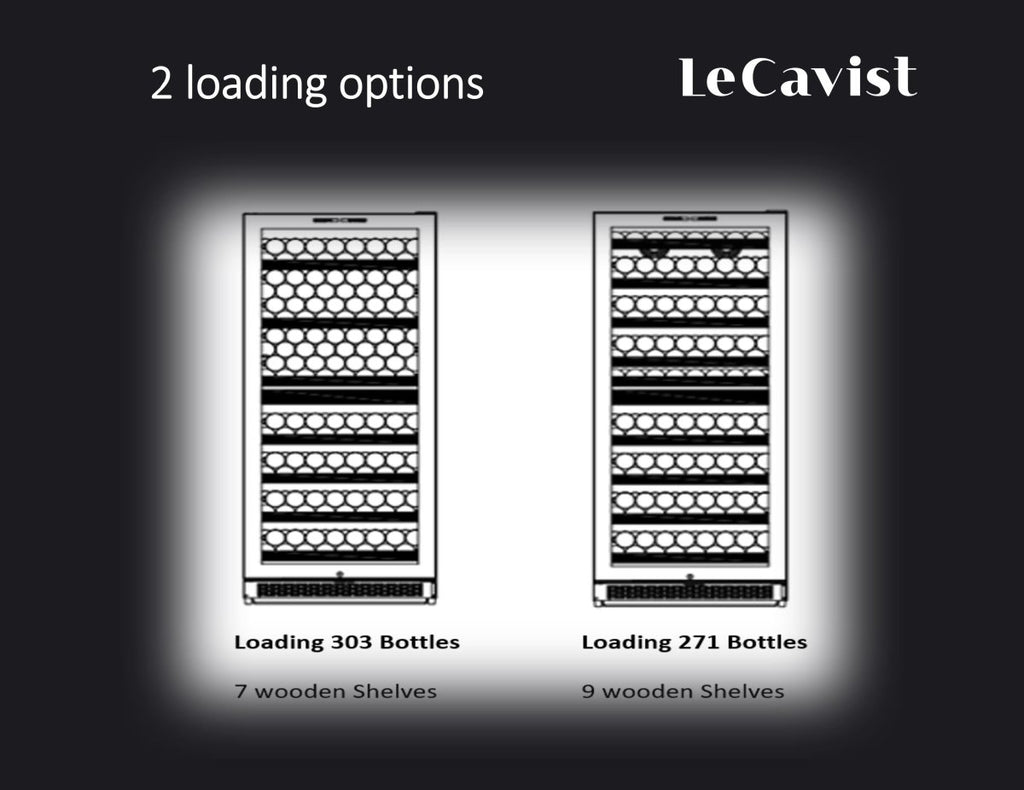 LECAVIST 303 Bottle Wine Cabinet Dual Zone LCS300VN2Z1D - Built - In - Lecavist