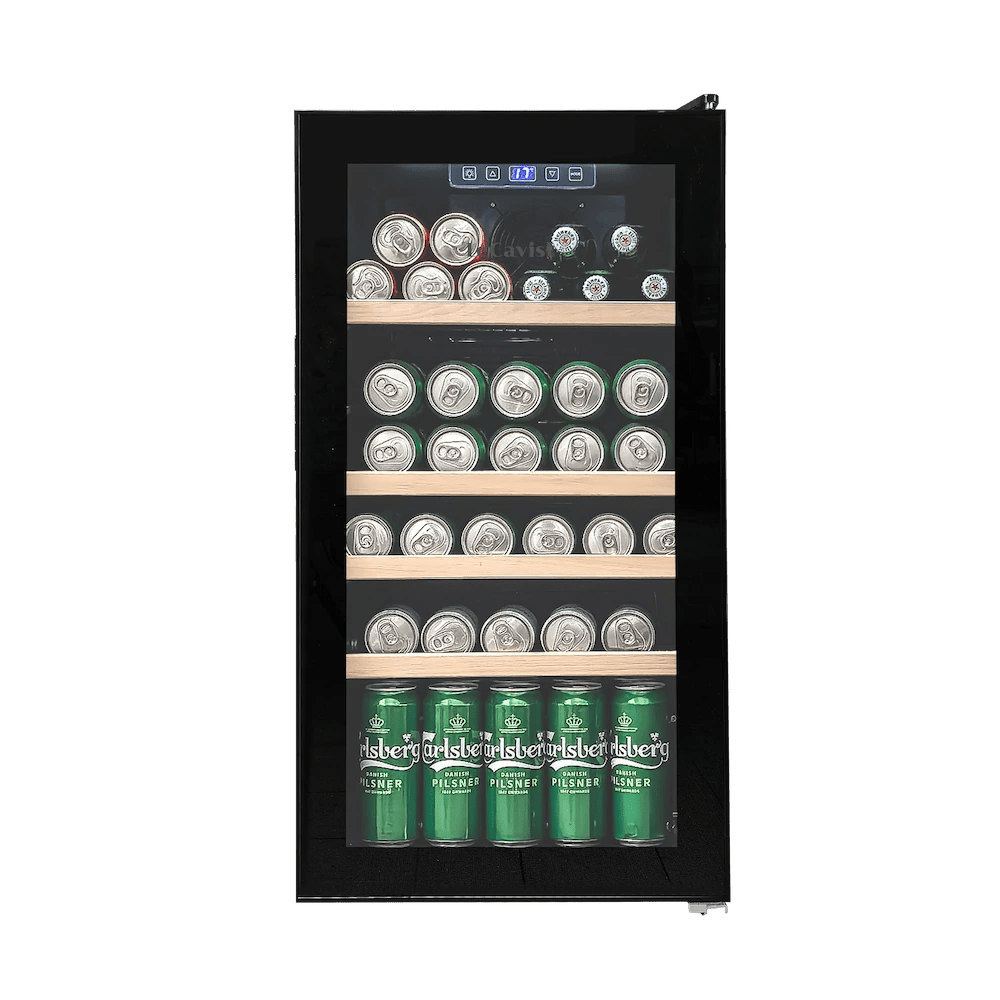 LECAVIST 33 Bottle Wine Cabinet Single Zone Black LEK33PV - Freestanding - Lecavist