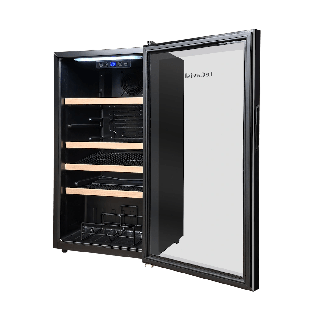 LECAVIST 33 Bottle Wine Cabinet Single Zone Black LEK33PV - Freestanding - Lecavist