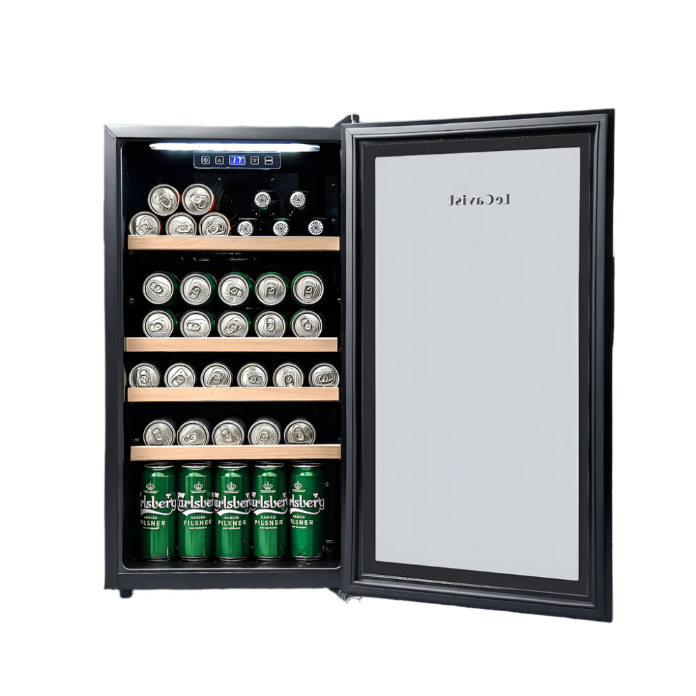 LECAVIST 33 Bottle Wine Cabinet Single Zone Black LEK33PV - Freestanding - Lecavist