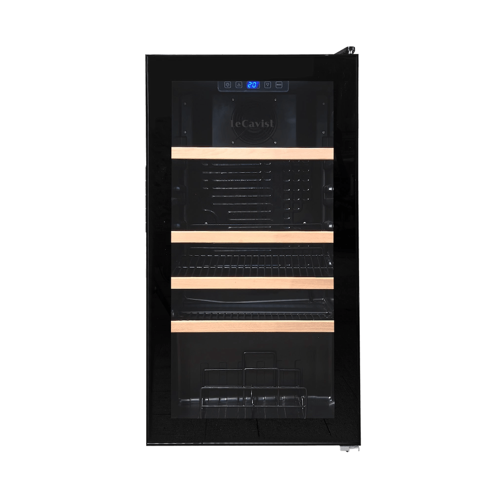 LECAVIST 33 Bottle Wine Cabinet Single Zone Black LEK33PV - Freestanding - Lecavist