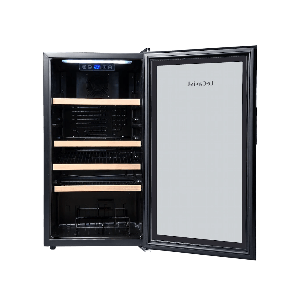 LECAVIST 33 Bottle Wine Cabinet Single Zone Black LEK33PV - Freestanding - Lecavist