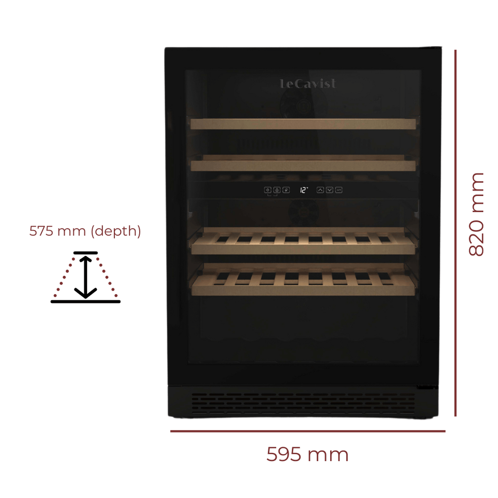 LECAVIST 44 Bottle Wine Cabinet Dual Zone LJ44VN2ZBU - Built - In - Lecavist