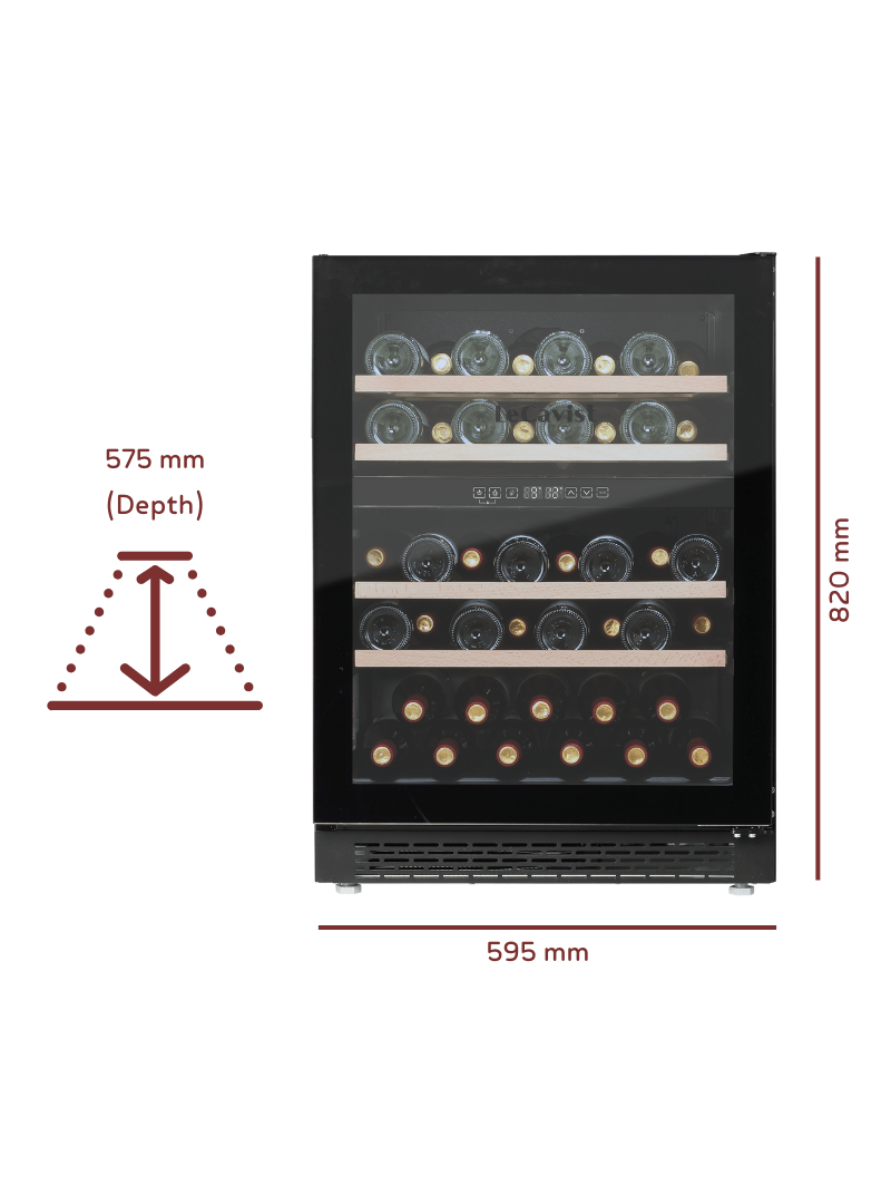 LECAVIST 44 Bottle Wine Cabinet Dual Zone LJ44VN2ZBU - Built - In - Lecavist AU