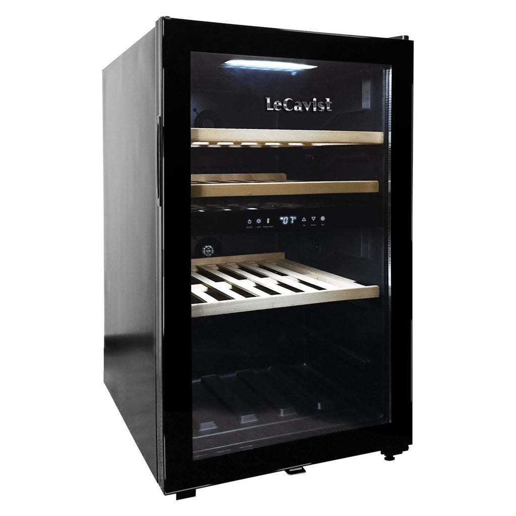 LECAVIST 56 Bottle Wine Cabinet Dual Zone Black LKS56VN2Z - Freestanding - Lecavist