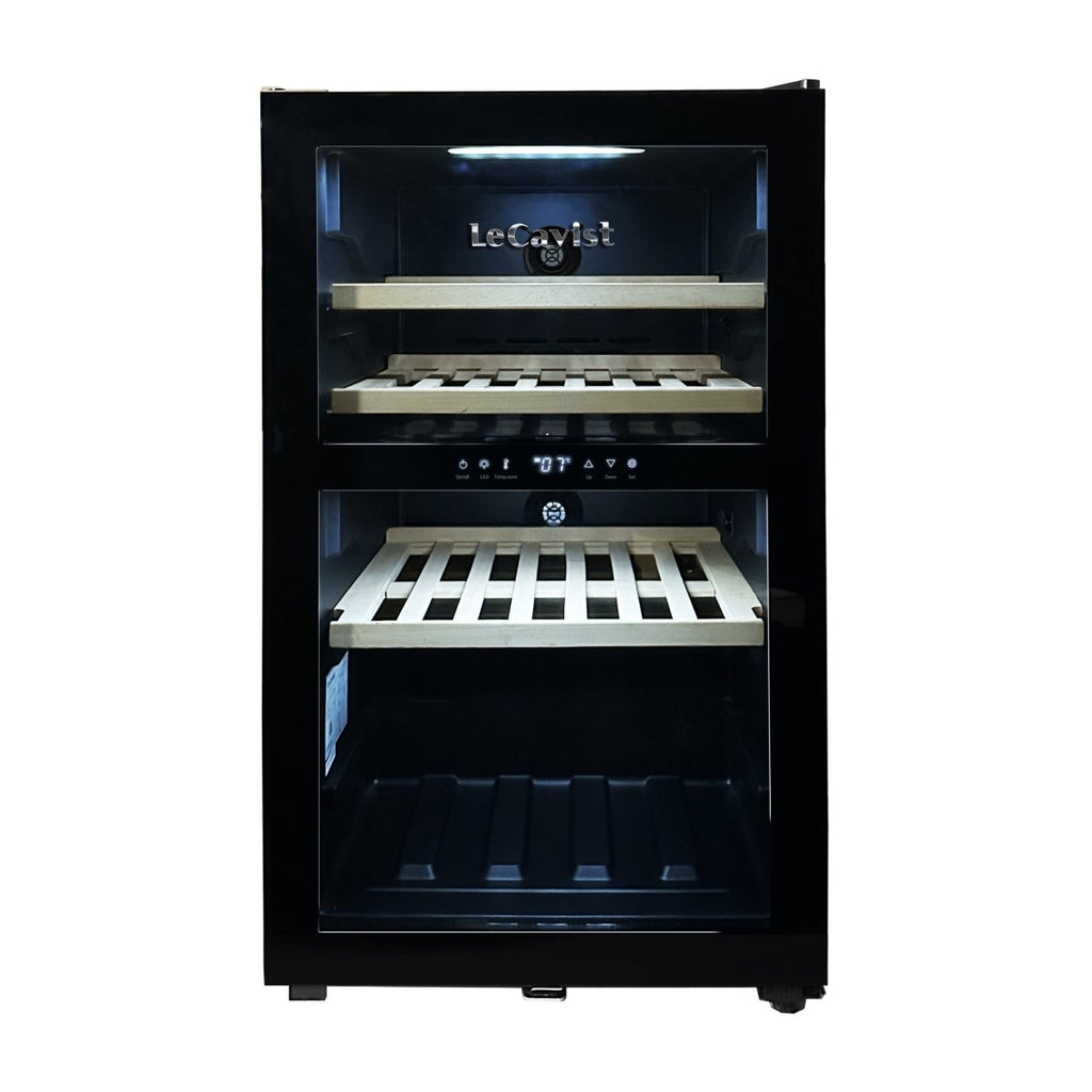 LECAVIST 56 Bottle Wine Cabinet Dual Zone Black LKS56VN2Z - Freestanding - Lecavist