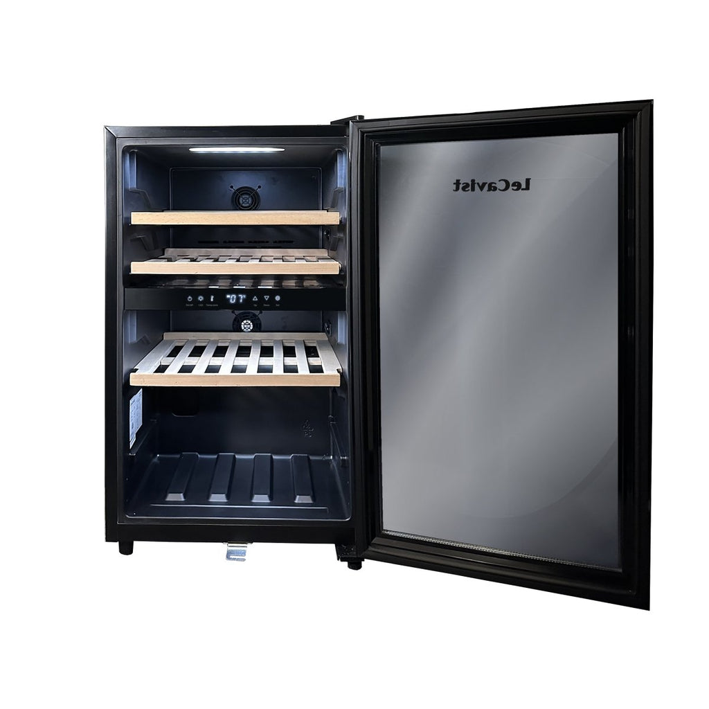 LECAVIST 56 Bottle Wine Cabinet Dual Zone Black LKS56VN2Z - Freestanding - Lecavist