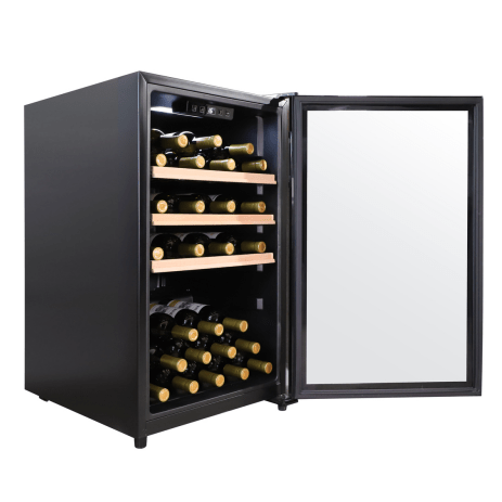 LECAVIST 63 Bottle Wine Cabinet Single Zone Black LKCV63N - Freestanding - Lecavist