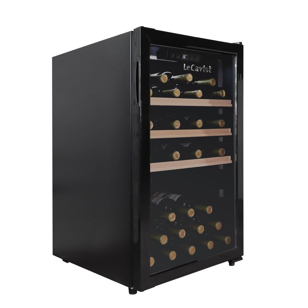 LECAVIST 63 Bottle Wine Cabinet Single Zone Black LKCV63N - Freestanding - Lecavist