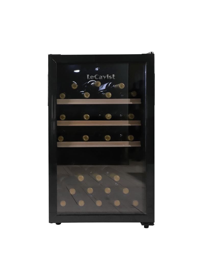 LECAVIST 63 Bottle Wine Cabinet Single Zone Black LKCV63N - Freestanding - Lecavist AU
