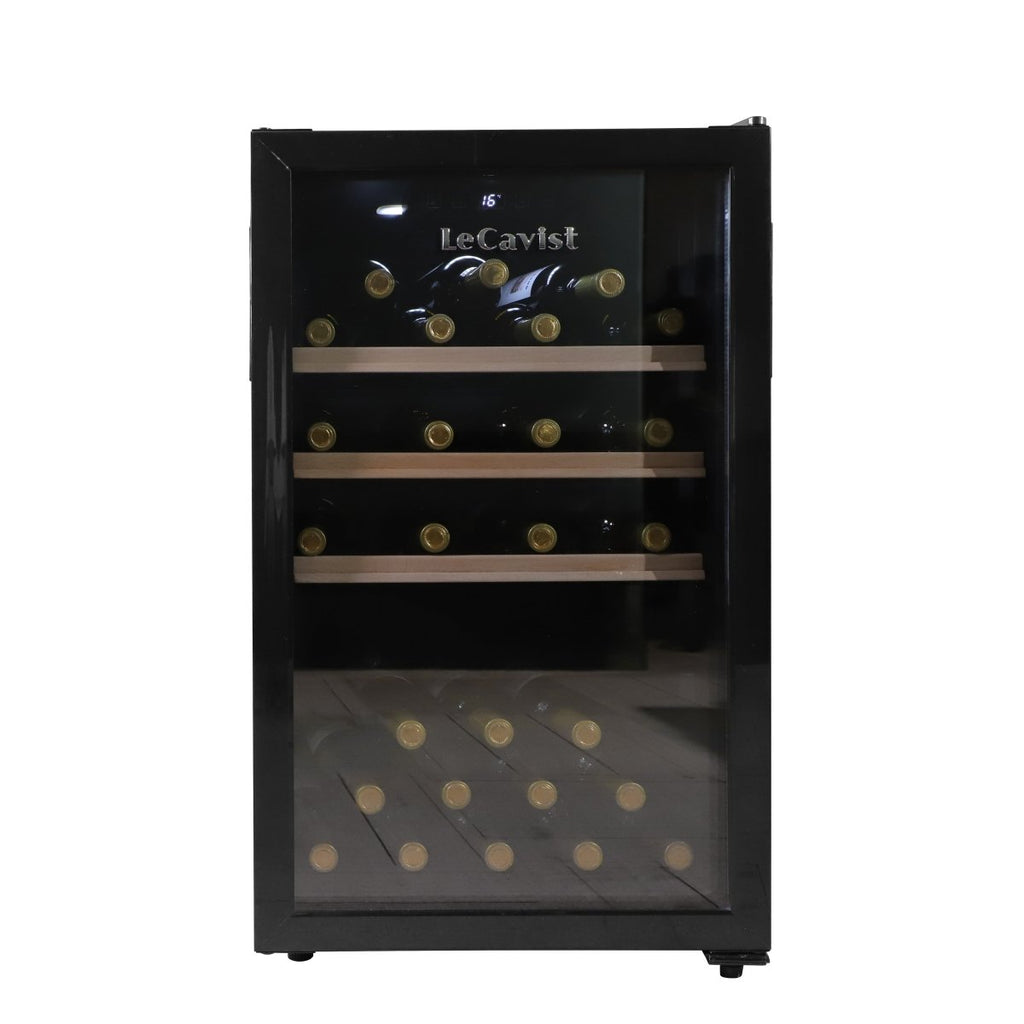 LECAVIST 63 Bottle Wine Cabinet Single Zone Black LKCV63N - Freestanding - Lecavist