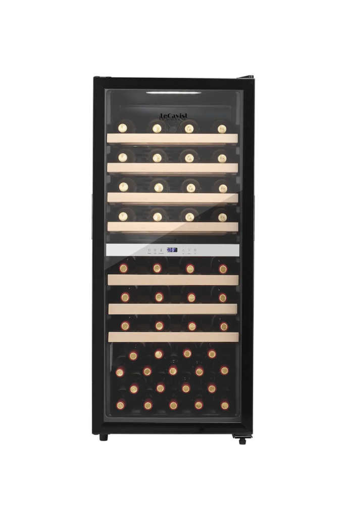 LECAVIST 77 Bottle Wine Cabinet Dual Zone Black LEK1052ZPVFS - Freestanding - Lecavist