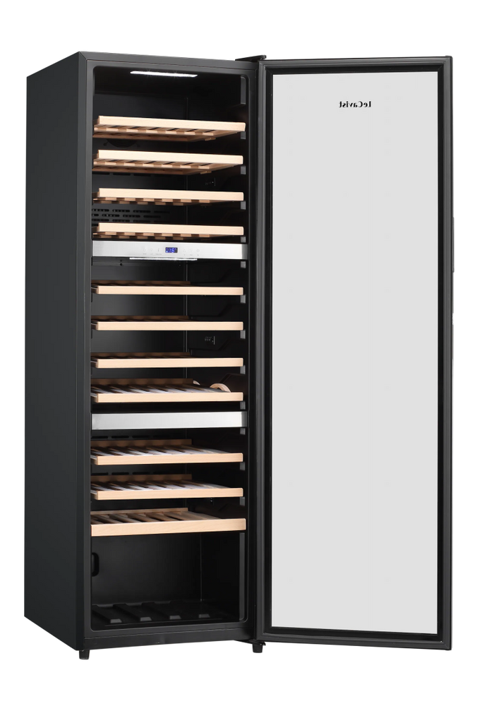 LECAVIST 98 Bottle Wine Cabinet Triple Zone Black LEK1403ZPVFS - Freestanding - Lecavist