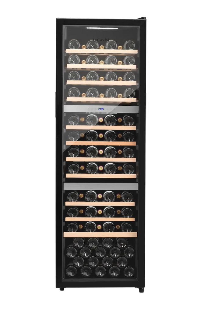 LECAVIST 98 Bottle Wine Cabinet Triple Zone Black LEK1403ZPVFS - Freestanding - Lecavist