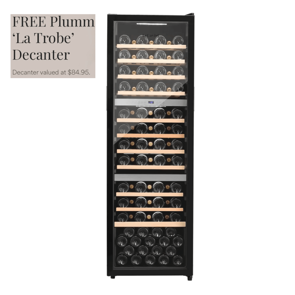 LECAVIST 98 Bottle Wine Cabinet Triple Zone Black LEK1403ZPVFS - Freestanding - Lecavist