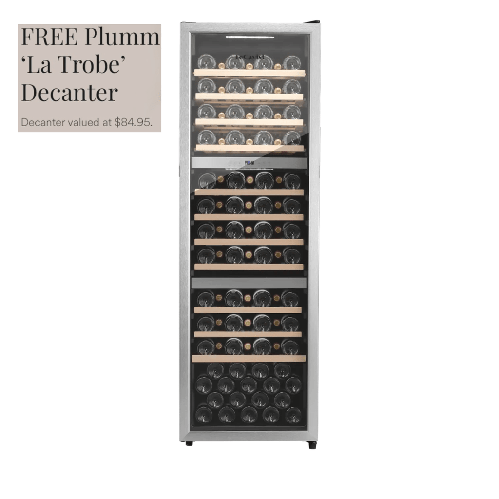 LECAVIST 98 Bottle Wine Cabinet Triple Zone Stainless Steel LEK1403ZPVXFS - Freestanding - Lecavist