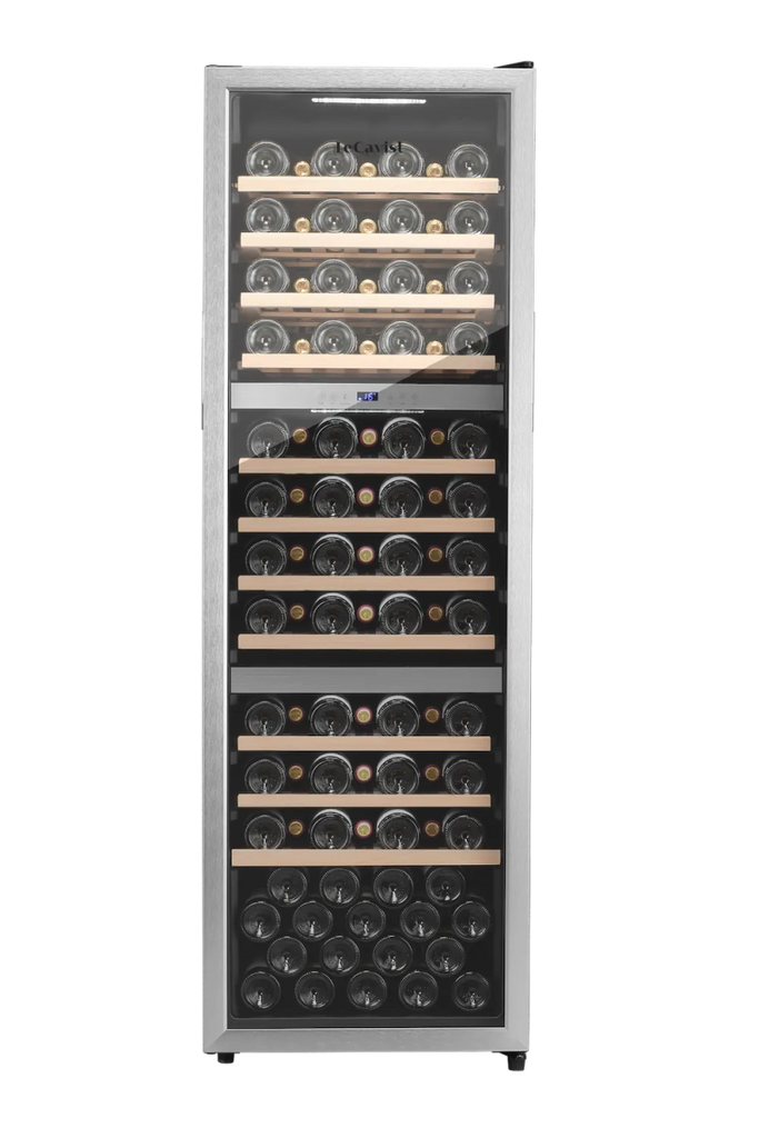 LECAVIST 98 Bottle Wine Cabinet Triple Zone Stainless Steel LEK1403ZPVXFS - Freestanding - Lecavist