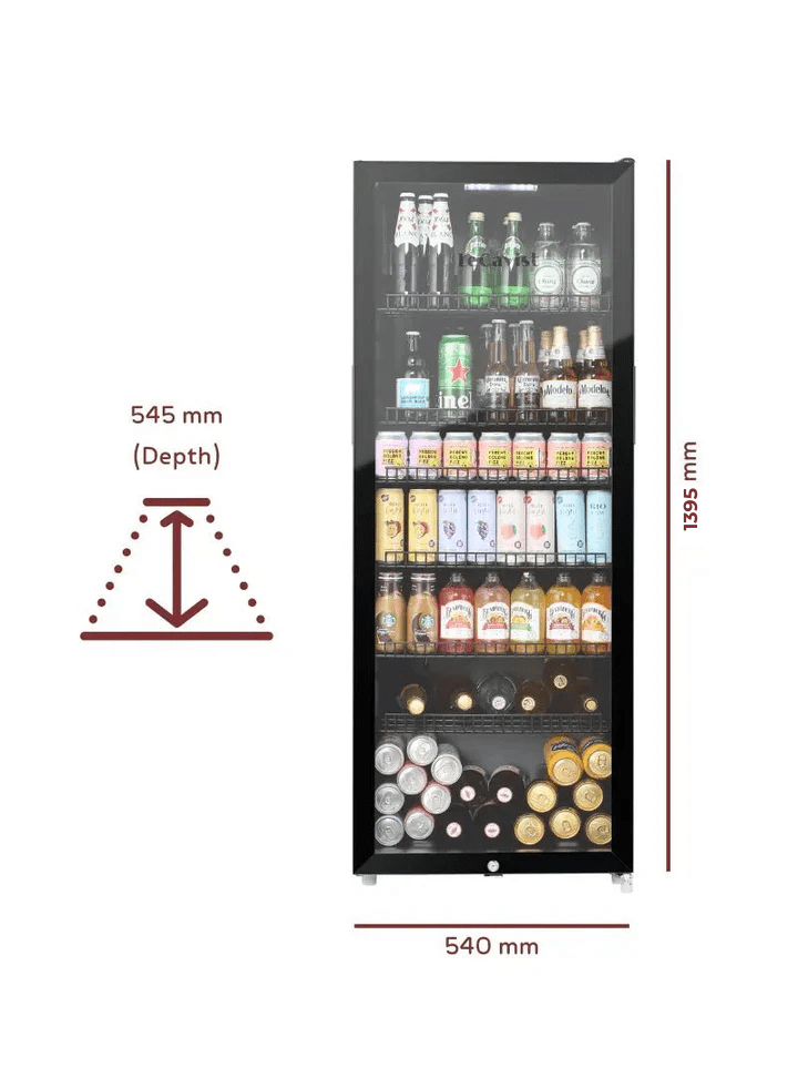 LECAVIST Beverage Center - 237L - Black (LJBC238MN) - Freestanding - Lecavist Wine Cabinets