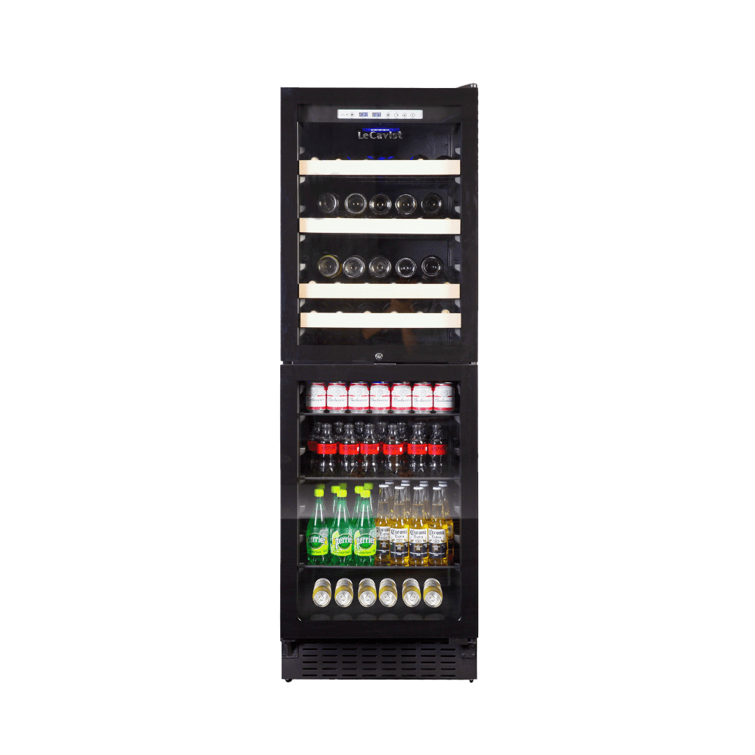 LECAVIST Beverage Centre - 220 Bottle - Dual Zone - Built-in - Black (LCS140VN2Z2D) PRE-ORDER - Built-In - LeCavist Wine Cabinets