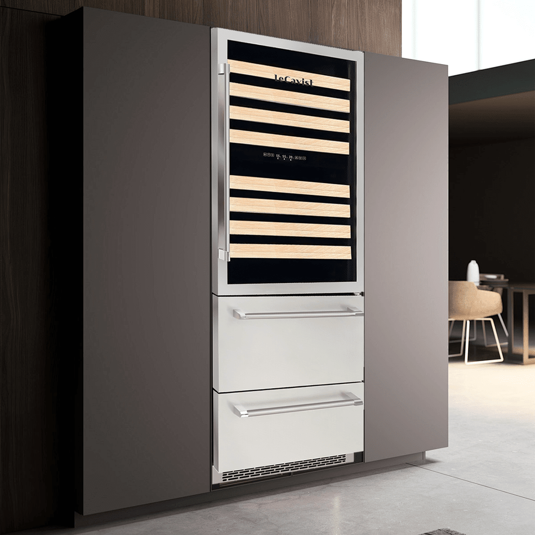 LIFESTYLE: LECAVIST Beverage Centre - 600L - Triple Zone - Stainless Steel (LCS600VX2DP) - Built-In - LeCavist Wine Cabinets