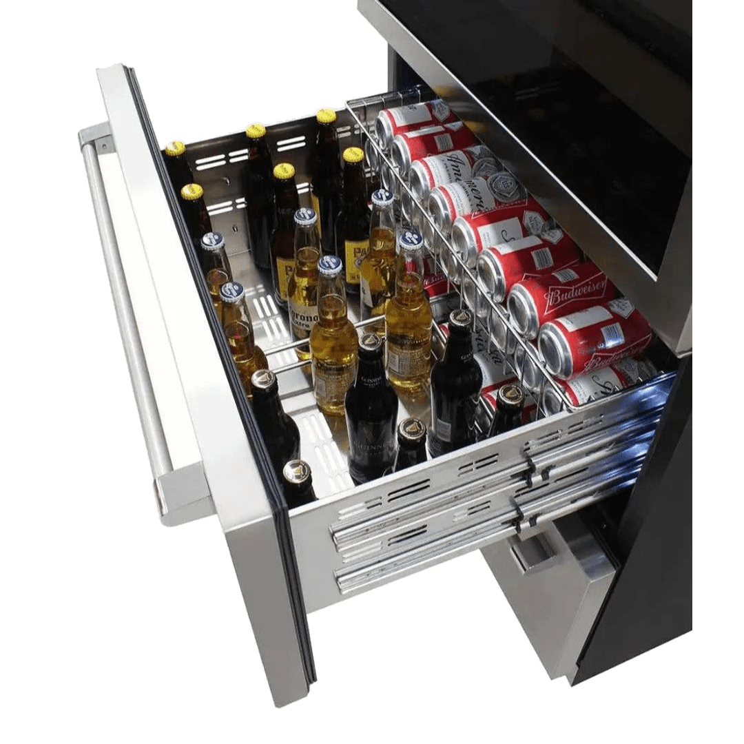 INSIDE: LECAVIST Beverage Centre - 600L - Triple Zone - Stainless Steel (LCS600VX2DP) - Built-In - LeCavist Wine Cabinets