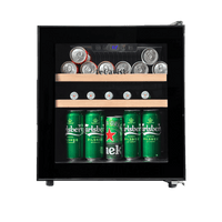 LECAVIST Beverage Fridge - 14 Bottle - Single Zone - Freestanding - Black (LEK14PV)