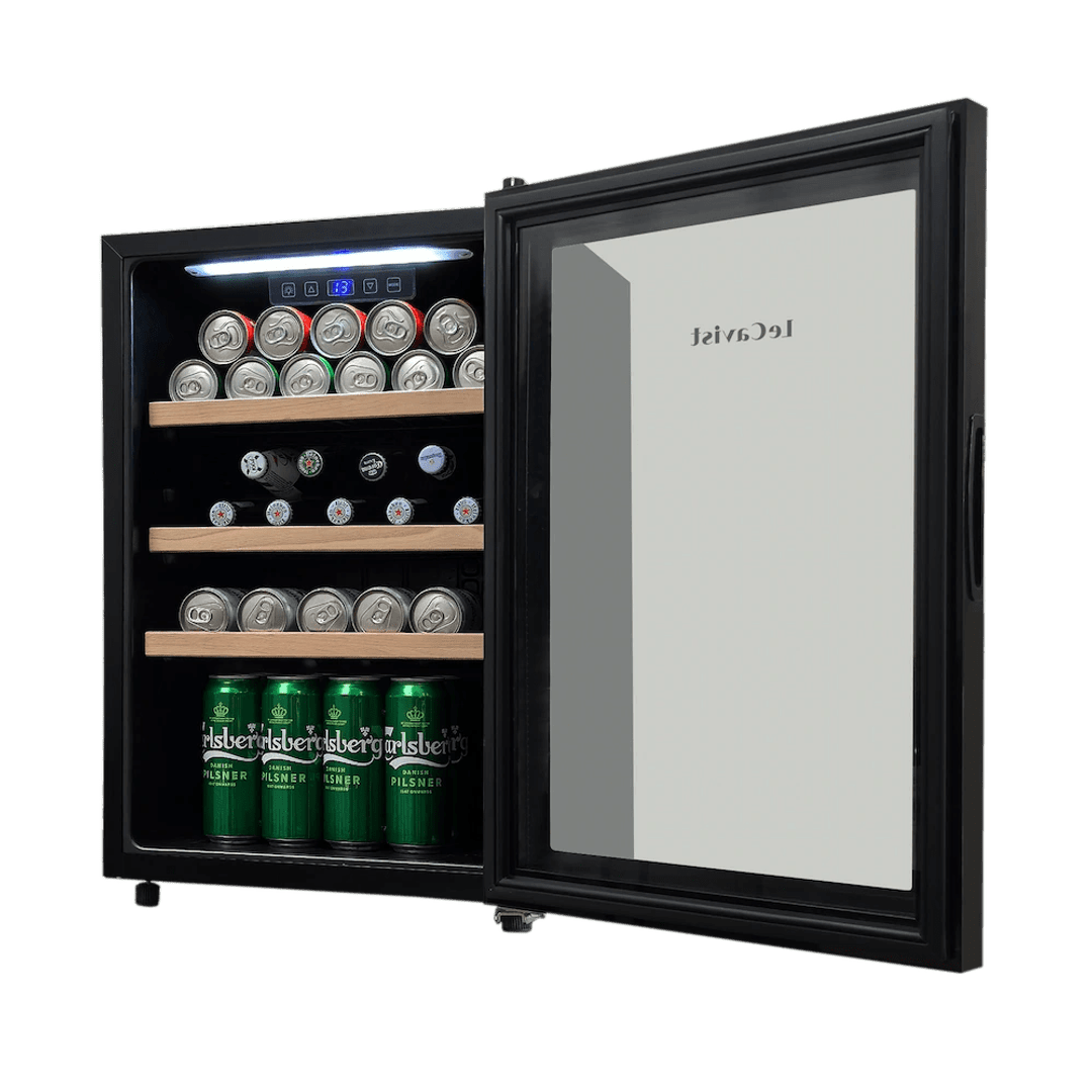 PRODUCT: LECAVIST Beverage Fridge - 21 Bottle - Single Zone - Freestanding - Black (LEK21PV) Pre-Order - Freestanding - LeCavist Wine Cabinets