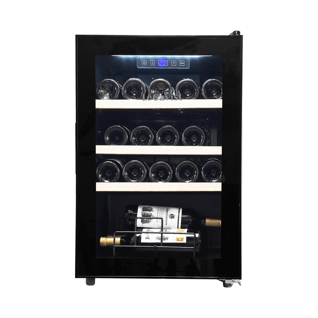 PRODUCT: LECAVIST Beverage Fridge - 21 Bottle - Single Zone - Freestanding - Black (LEK21PV) Pre-Order - Freestanding - LeCavist Wine Cabinets