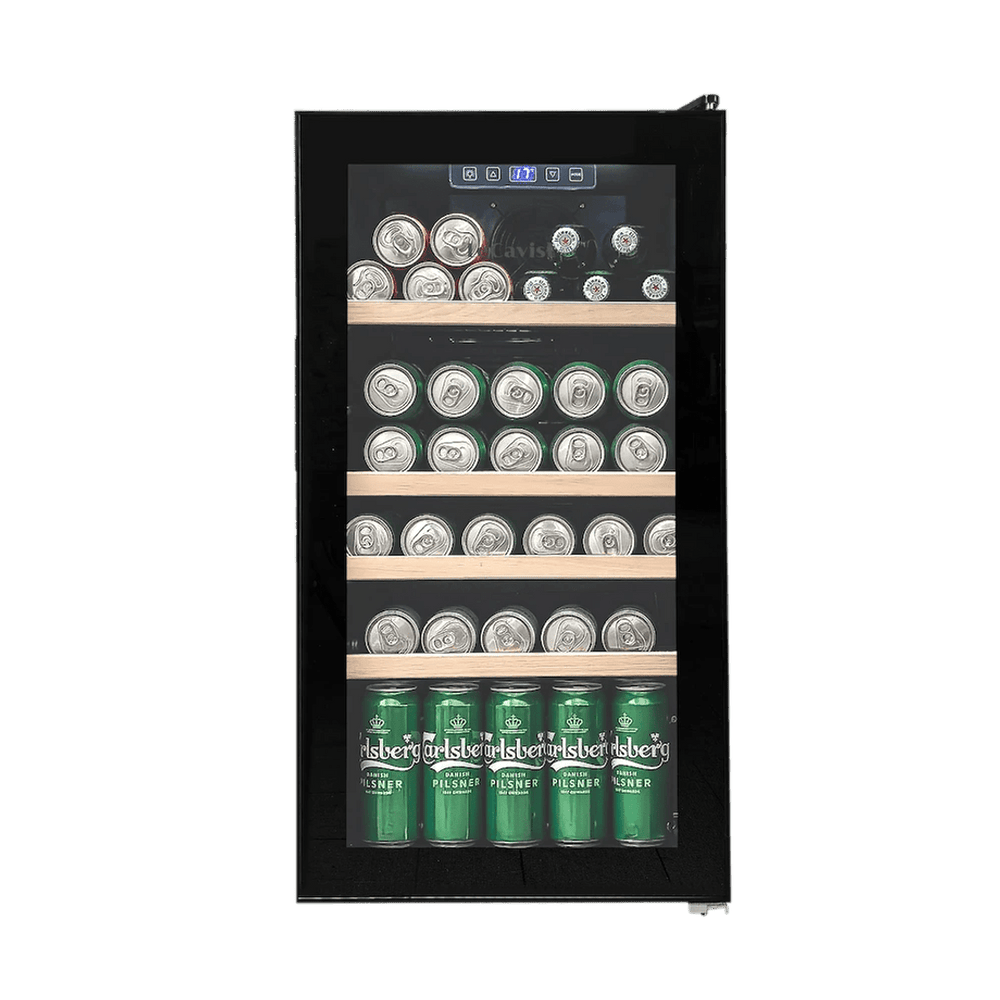 PRODUCT: LECAVIST Beverage Fridge - 33 Bottle - Single Zone - Freestanding - Black (LEK33PV) - Freestanding - LeCavist Wine Cabinets