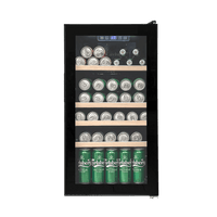 LECAVIST Beverage Fridge - 33 Bottle - Single Zone - Freestanding - Black (LEK33PV)