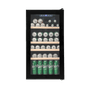 LECAVIST Beverage Fridge - 33 Bottle - Single Zone - Freestanding - Black (LEK33PV)