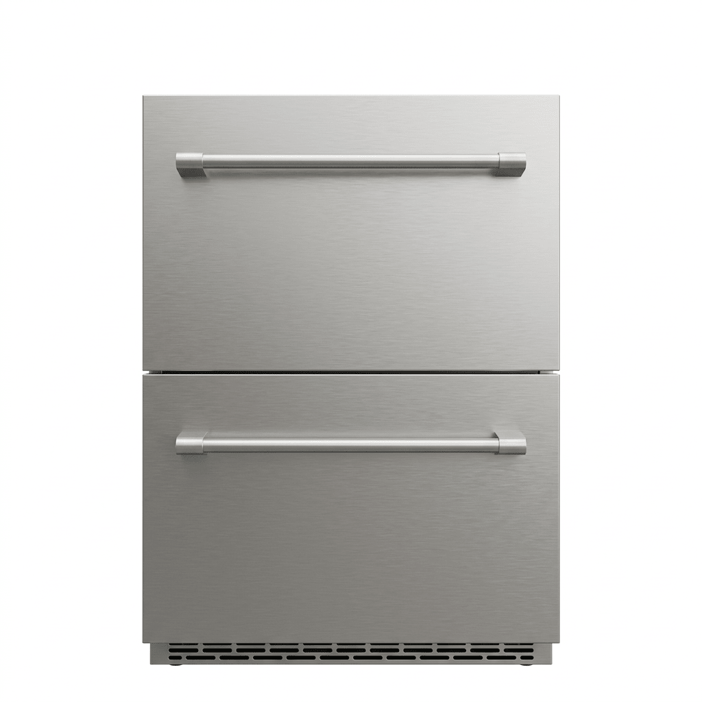 LECAVIST Outdoor Drawer Fridge - Stainless Steel (LCFDOD152X) - Outdoor - LeCavist Wine Cabinets