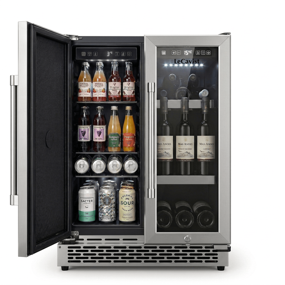 LECAVIST Outdoor Wine & Beverage Cabinet - 60cm - Dual Zone - Stainless Steel (LCSOD126VX2Z) - Outdoor - LeCavist Wine Cabinets