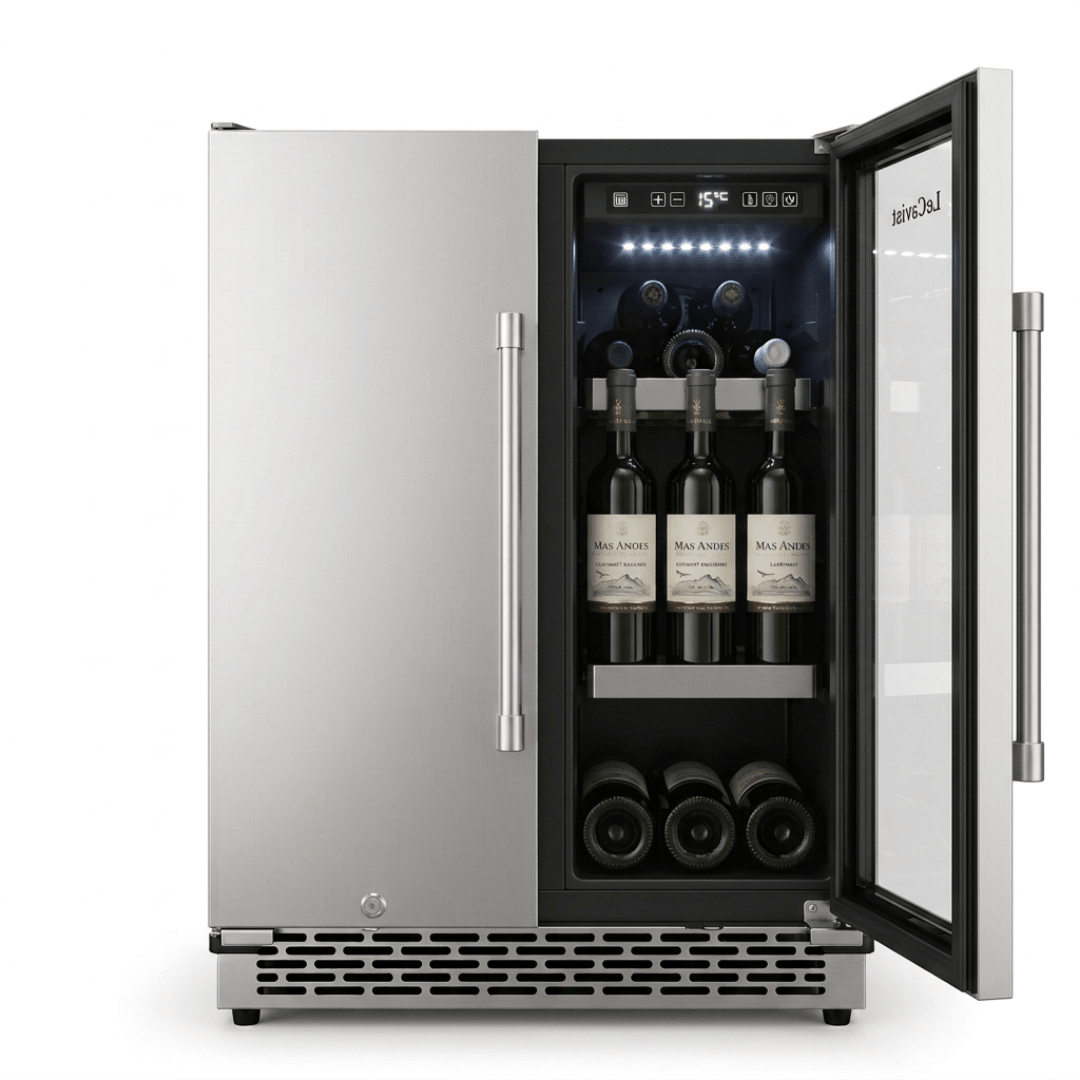 LECAVIST Outdoor Wine & Beverage Cabinet - 60cm - Dual Zone - Stainless Steel (LCSOD126VX2Z) - Outdoor - LeCavist Wine Cabinets