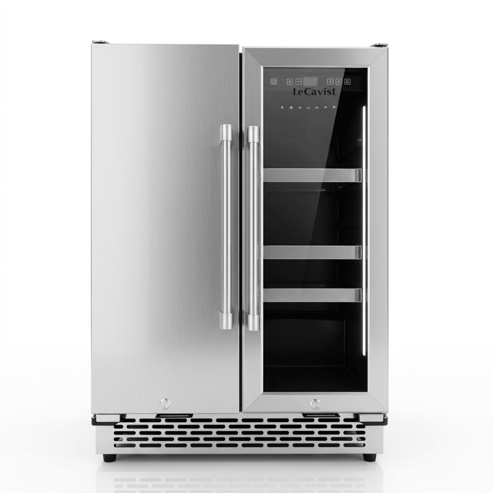 LECAVIST Outdoor Wine & Beverage Cabinet - 60cm - Dual Zone - Stainless Steel (LCSOD126VX2Z) - Outdoor - LeCavist Wine Cabinets