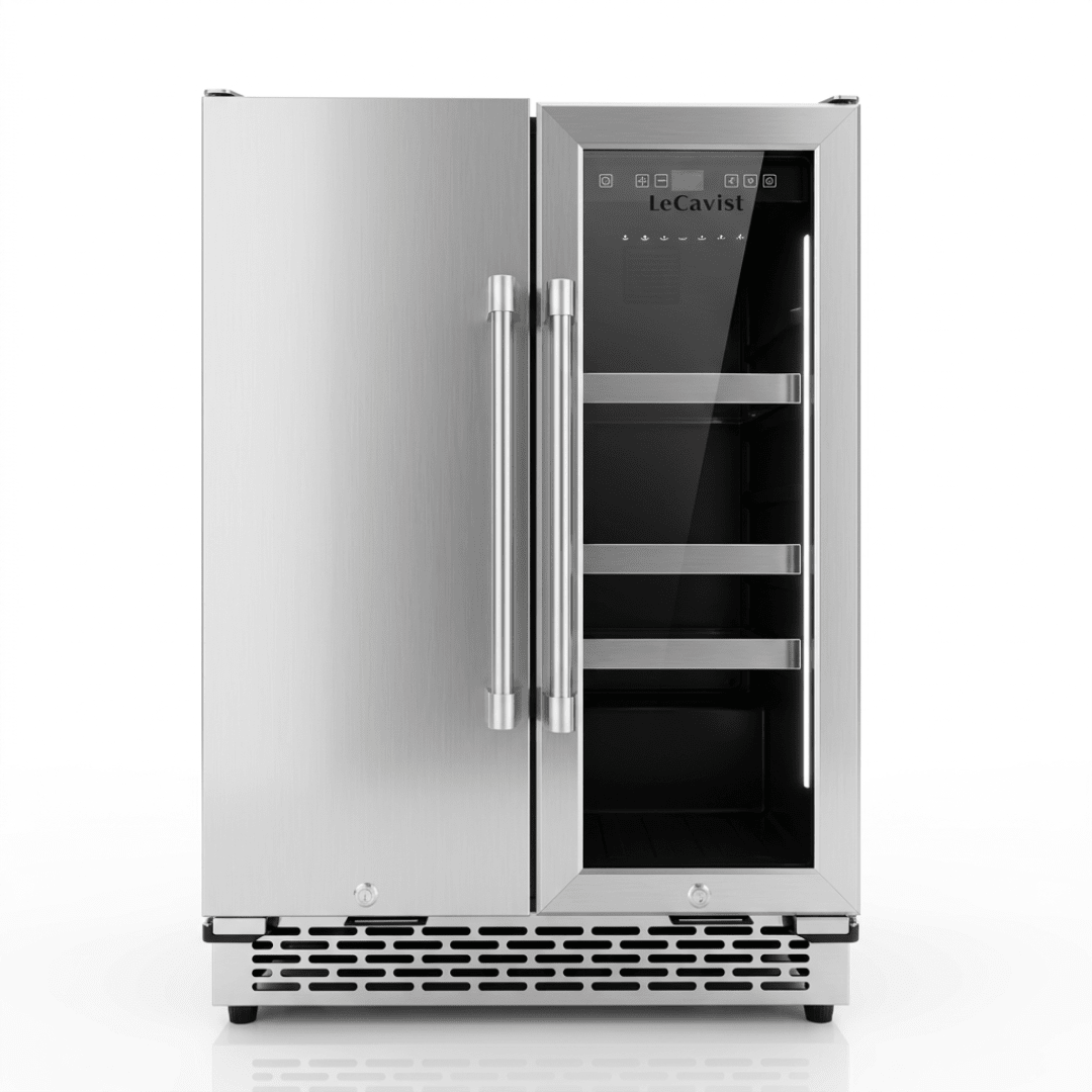 LECAVIST Outdoor Wine & Beverage Cabinet - 60cm - Dual Zone - Stainless Steel (LCSOD126VX2Z) - Outdoor - LeCavist Wine Cabinets