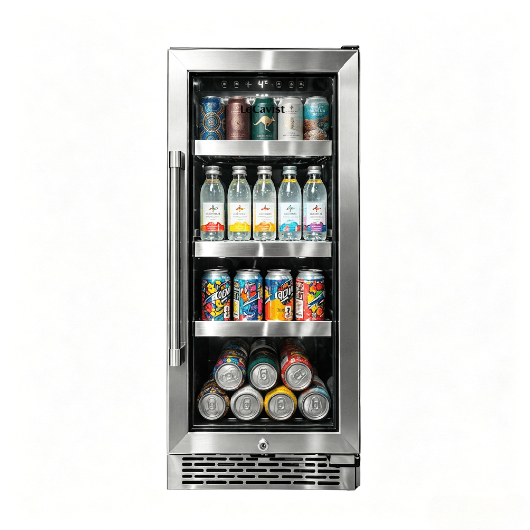 LECAVIST Outdoor Wine Cabinet - 38cm - Single Zone - Stainless Steel (LCSOD33VX) - Outdoor - LeCavist Wine Cabinets