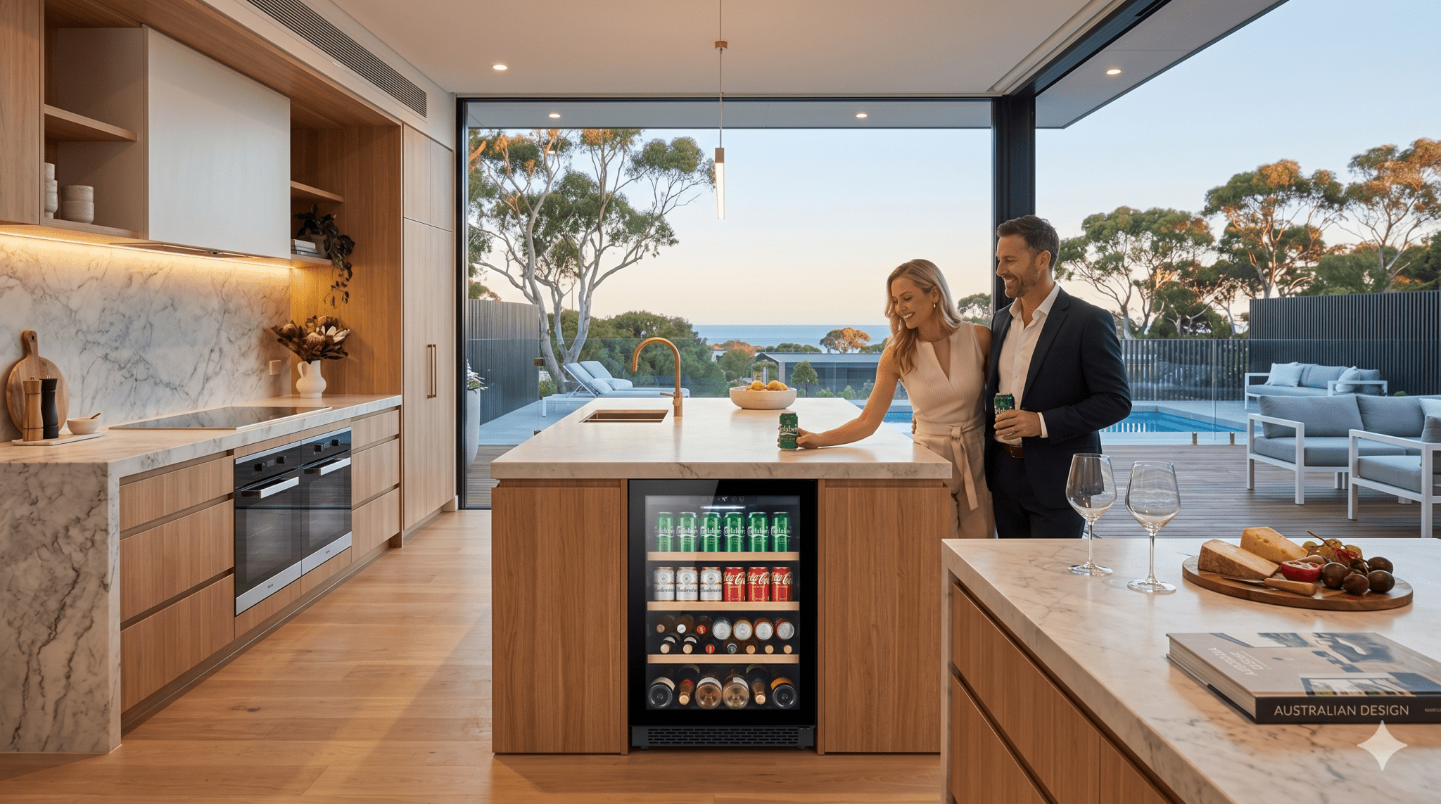 LECAVIST Wine and Beverage Cabinet - 140L - Black (LJ140BC) PRE - ORDER - Built - In - LeCavist Wine Cabinets