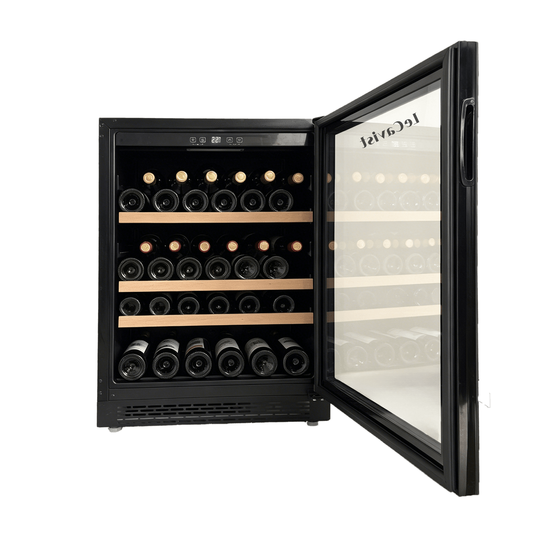 PRODUCT: LECAVIST Wine and Beverage Cabinet - 140L - Black (LJ140BC) PRE-ORDER - Built-In - LeCavist Wine Cabinets