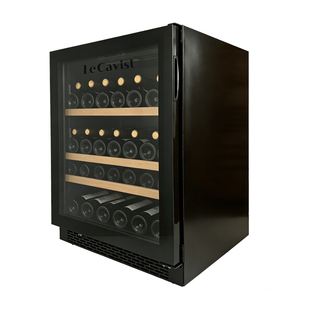 PRODUCT: LECAVIST Wine and Beverage Cabinet - 140L - Black (LJ140BC) PRE-ORDER - Built-In - LeCavist Wine Cabinets