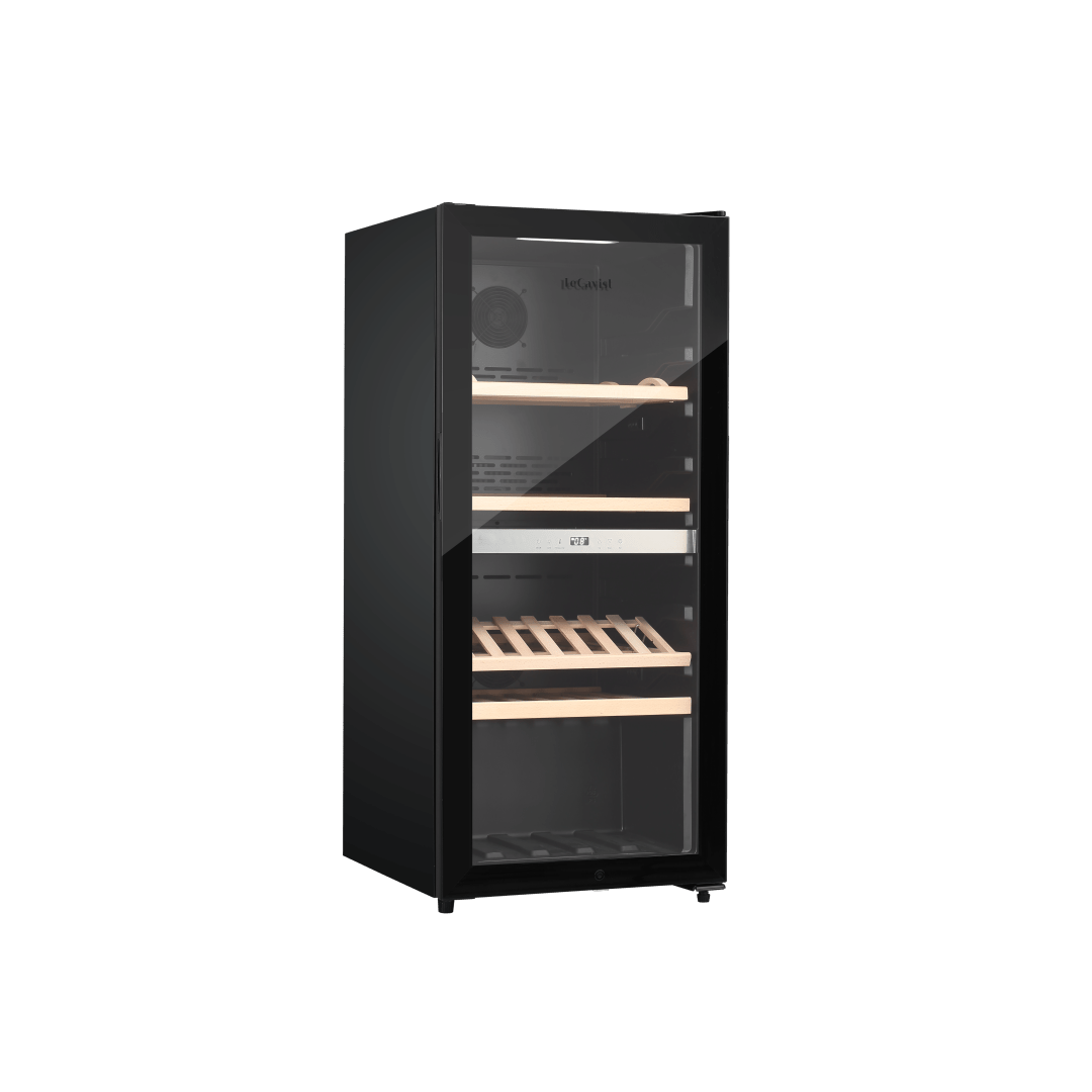 LECAVIST Wine Cabinet - 105 Bottle - Dual Zone - Freestanding - Black (LEK1052ZPV) - Freestanding - Lecavist Wine Cabinets