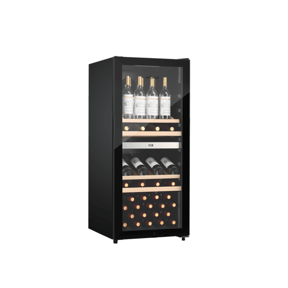 PRODUCT: LECAVIST Wine Cabinet - 105 Bottle - Dual Zone - Freestanding - Black (LEK1052ZPV) - Freestanding - LeCavist Wine Cabinets