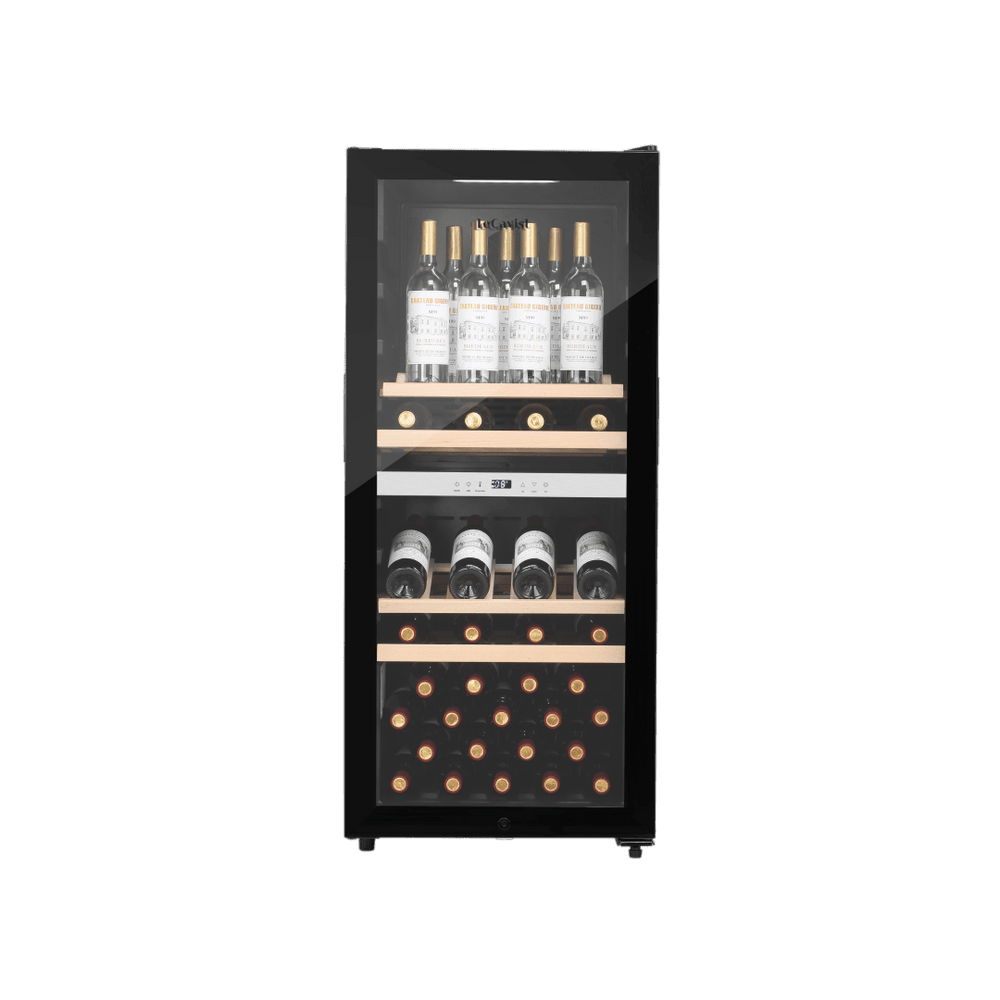 PRODUCT: LECAVIST Wine Cabinet - 105 Bottle - Dual Zone - Freestanding - Black (LEK1052ZPV) - Freestanding - LeCavist Wine Cabinets