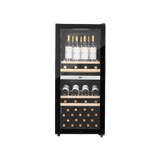 LECAVIST Wine Cabinet - 105 Bottle - Dual Zone - Freestanding - Black (LEK1052ZPV)