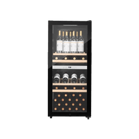LECAVIST Wine Cabinet - 105 Bottle - Dual Zone - Freestanding - Black (LEK1052ZPV)